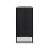 Callo Fluted 4 Drawer Chest Matt Black from Roseland Furniture
