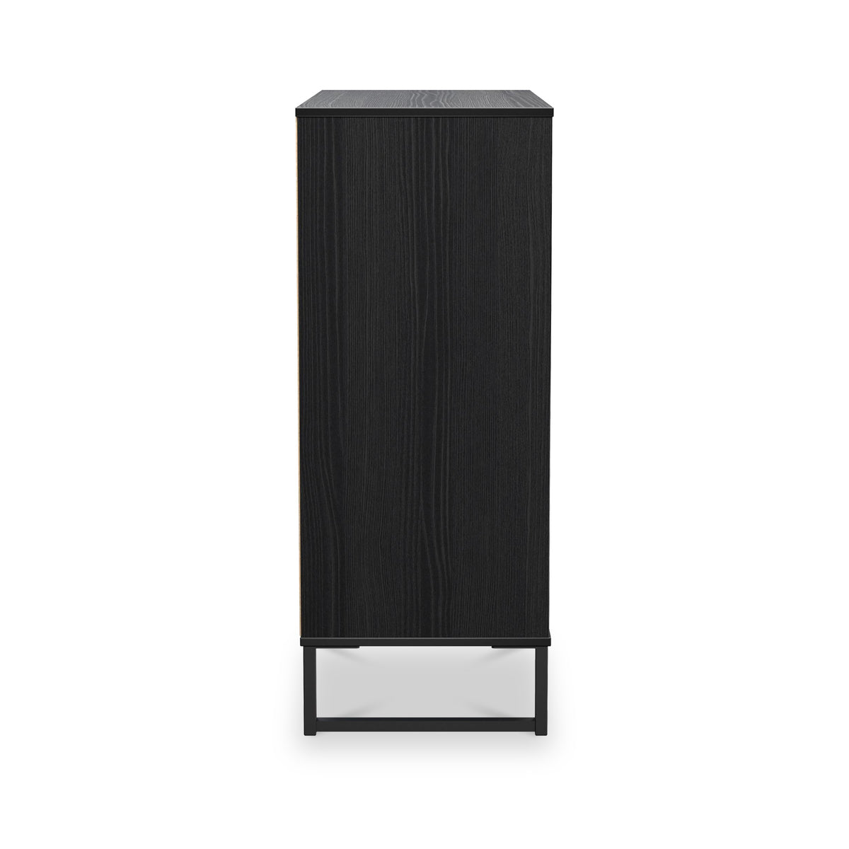 Callo Fluted 5 Drawer Chest Matt Black from Roseland Furniture