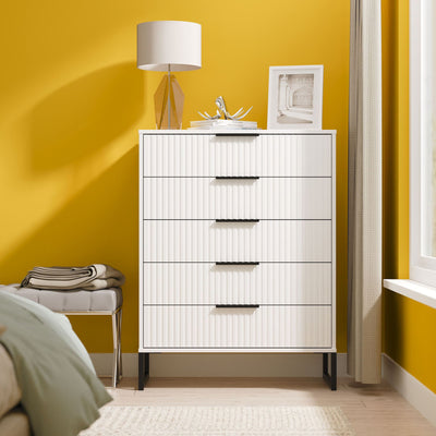 Callo Fluted 5 Drawer Chest