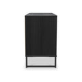Callo Fluted 6 Drawer Wide Chest Matt Black from Roseland Furniture