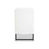 Callo Fluted 6 Drawer Wide Chest Matt White from Roseland Furniture