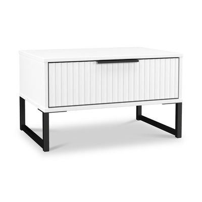 Callo Fluted 1 Drawer Wide Side Table