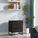 Callo Fluted 3 Drawer Chest Matt Black from Roseland Furniture