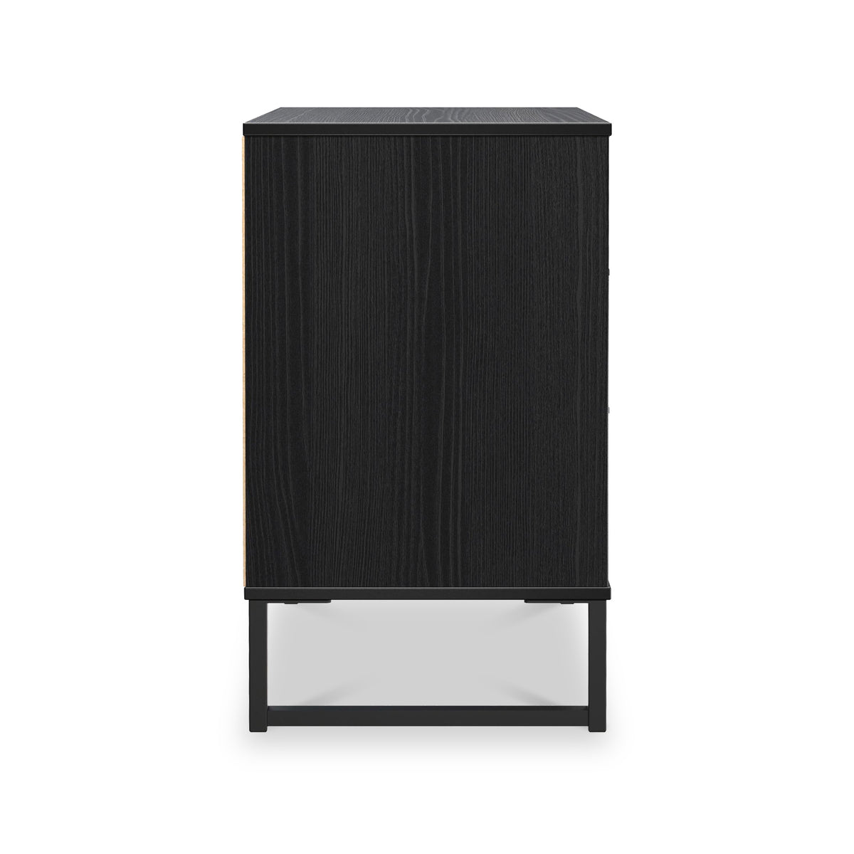 Callo Fluted 3 Drawer Chest Matt Black from Roseland Furniture