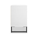Callo Fluted 3 Drawer Chest Matt White from Roseland Furniture