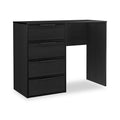 Callo Fluted 4 Drawer Dressing Table Matt Black from Roseland Furniture