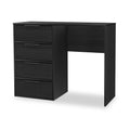 Callo Fluted 4 Drawer Dressing Table Matt Black from Roseland Furniture