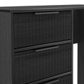 Callo Fluted 4 Drawer Dressing Table Matt Black from Roseland Furniture