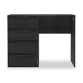 Callo Fluted 4 Drawer Dressing Table Matt Black from Roseland Furniture