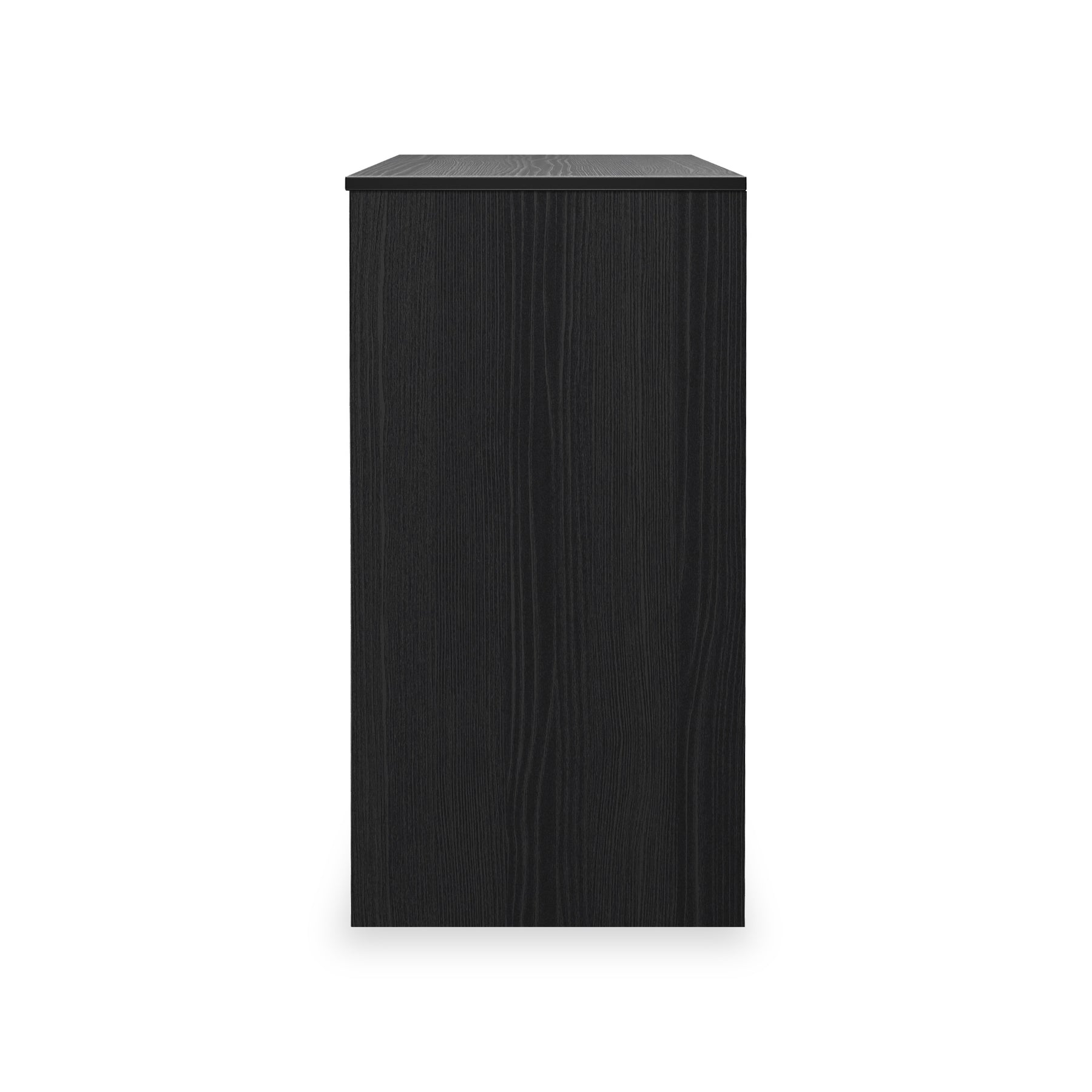 Callo Fluted 4 Drawer Dressing Table Matt Black from Roseland Furniture