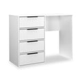 Callo Fluted 4 Drawer Dressing Table Matt White from Roseland Furniture