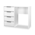 Callo Fluted 4 Drawer Dressing Table Matt White from Roseland Furniture
