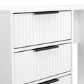 Callo Fluted 4 Drawer Dressing Table Matt White from Roseland Furniture