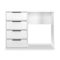 Callo Fluted 4 Drawer Dressing Table Matt White from Roseland Furniture