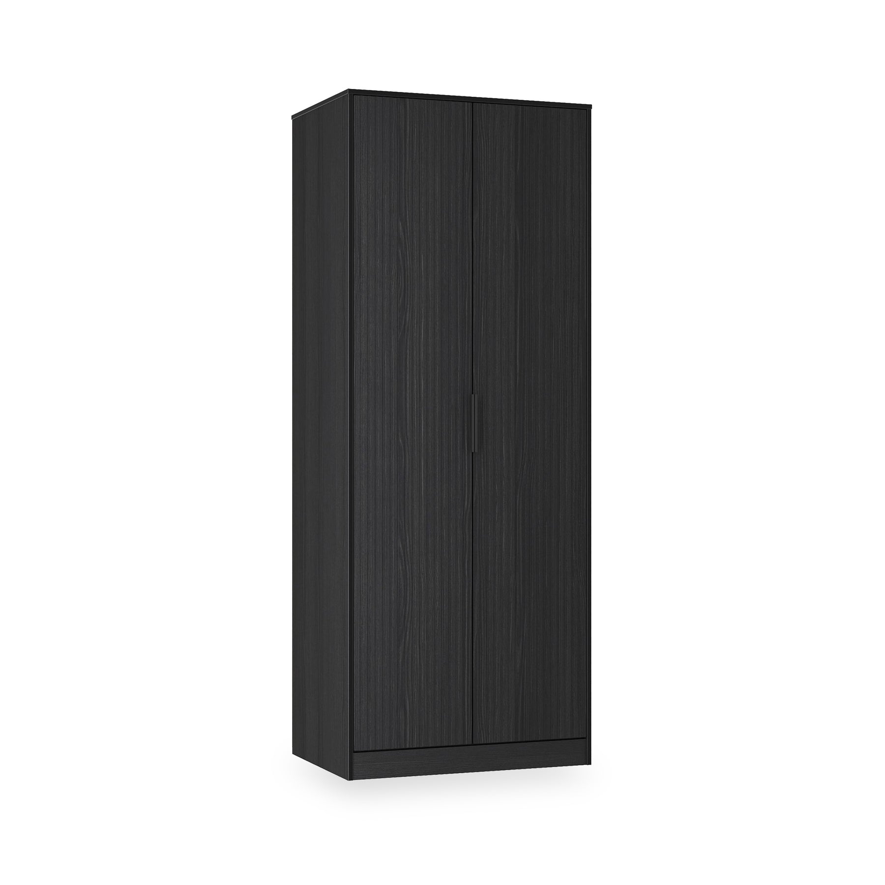 Callo Fluted Full Hanging Wardrobe Matt Black from Roseland Furniture
