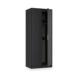 Callo Fluted Full Hanging Wardrobe Matt Black from Roseland Furniture