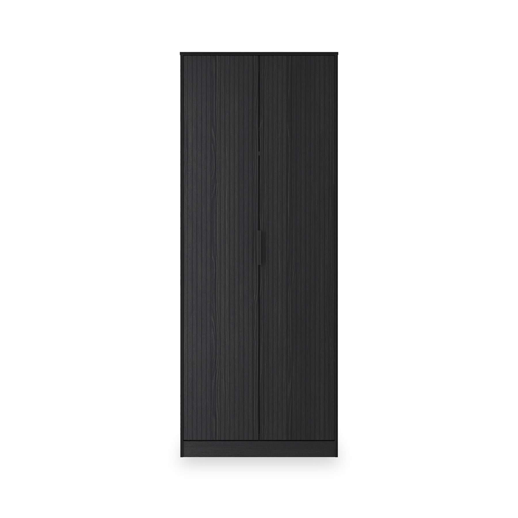 Callo Fluted Full Hanging Wardrobe Matt Black from Roseland Furniture