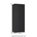 Callo Fluted Full Hanging Wardrobe Matt Black from Roseland Furniture