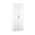 Callo Fluted Full Hanging Wardrobe Matt White from Roseland Furniture