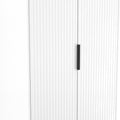 Callo Fluted Full Hanging Wardrobe Matt White from Roseland Furniture