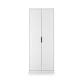 Callo Fluted Full Hanging Wardrobe Matt White from Roseland Furniture