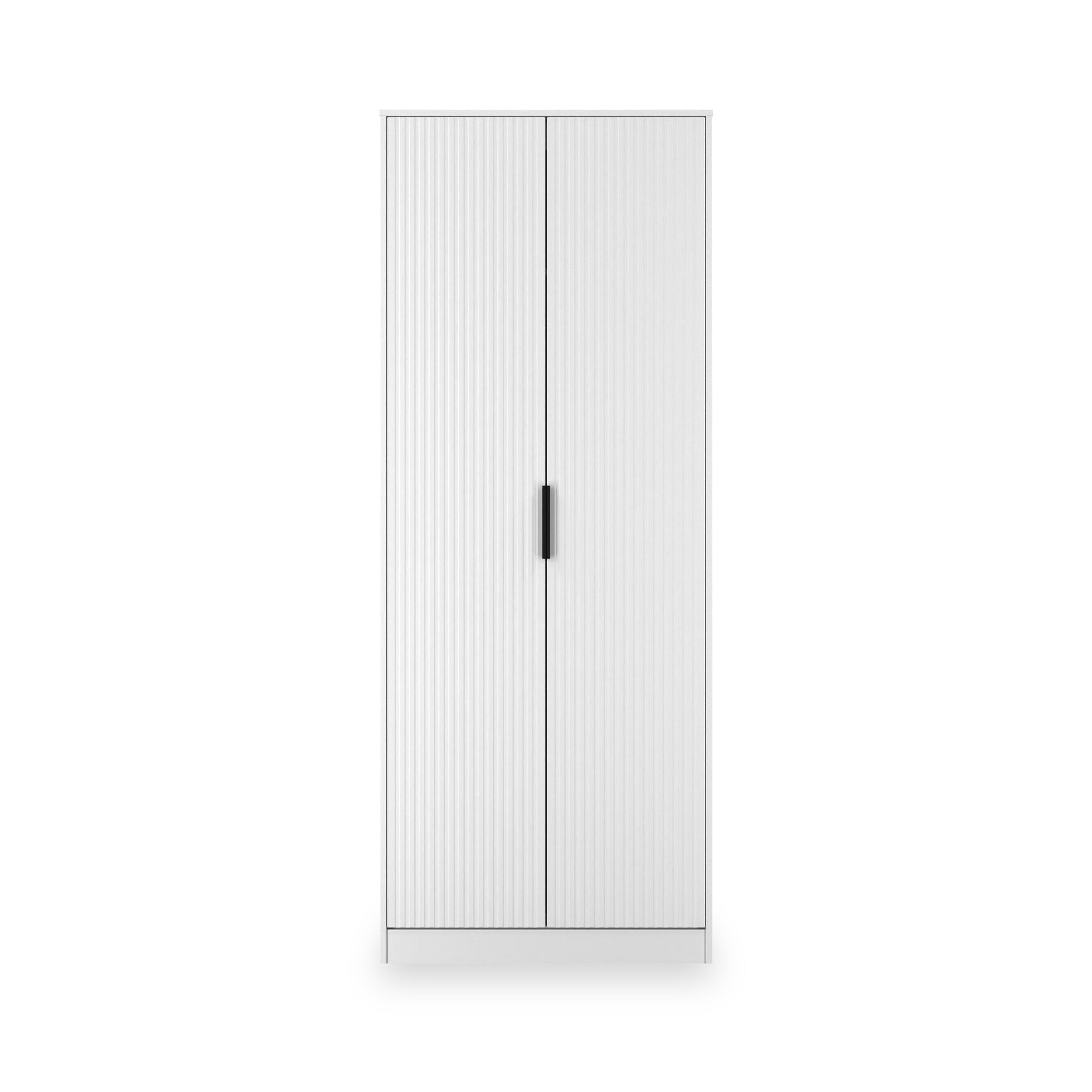 Callo Fluted Full Hanging Wardrobe Matt White from Roseland Furniture