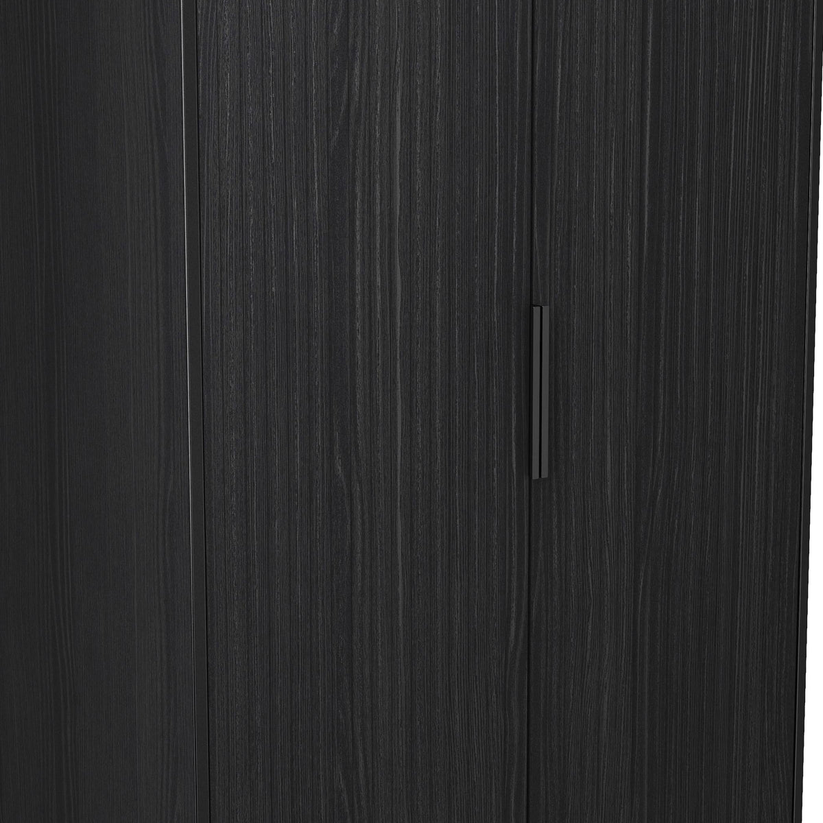 Callo Fluted Double Wardrobe With 2 Drawers Matt Black from Roseland Furniture