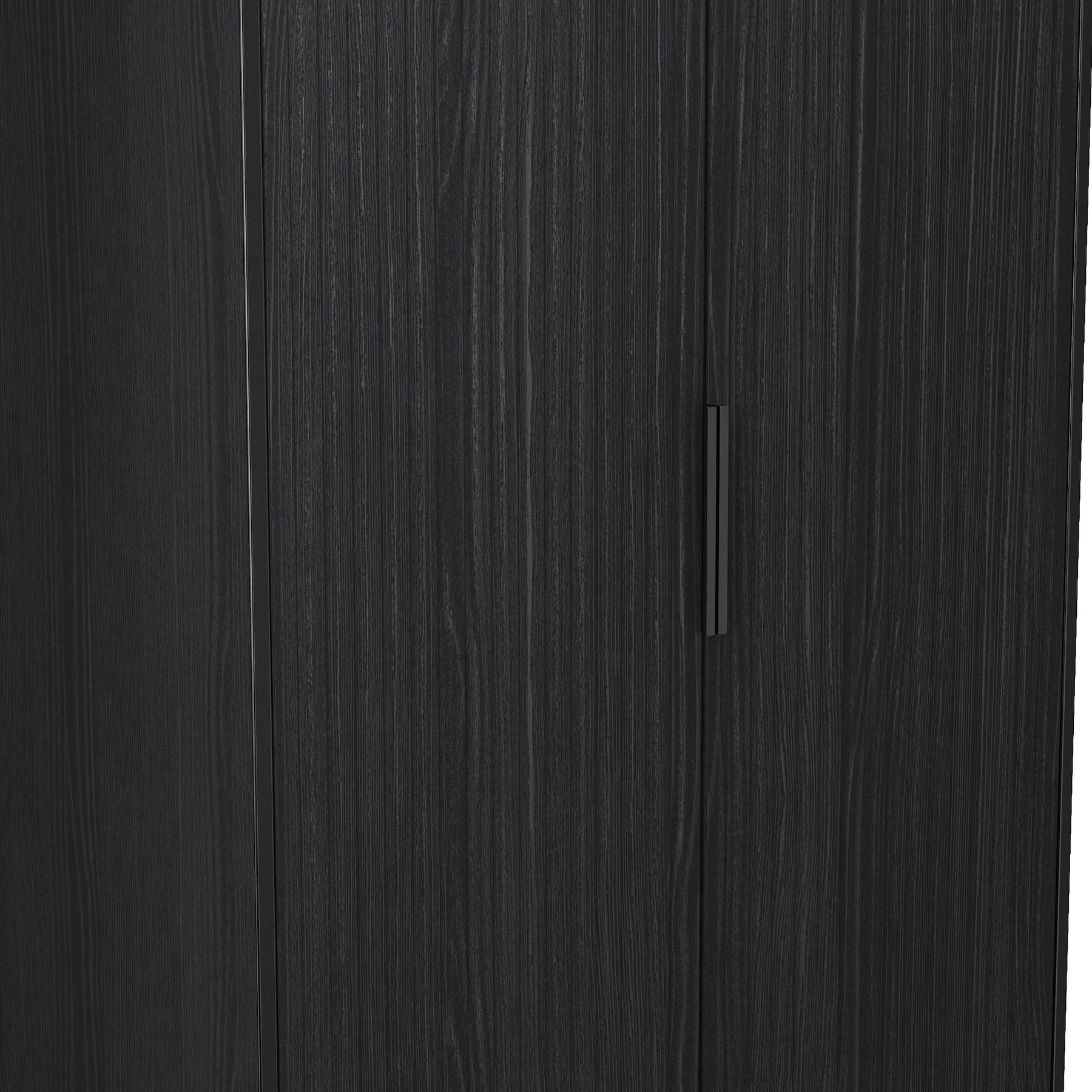 Callo Fluted Double Wardrobe With 2 Drawers Matt Black from Roseland Furniture