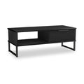 Callo Fluted 1 Drawer Coffee Table Matt Black from Roseland Furniture