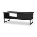 Callo Fluted 1 Drawer Coffee Table Matt Black from Roseland Furniture