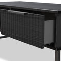 Callo Fluted 1 Drawer Coffee Table Matt Black from Roseland Furniture