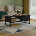 Callo Fluted 1 Drawer Coffee Table Matt Black from Roseland Furniture