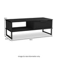 Callo Fluted 1 Drawer Coffee Table Matt Black from Roseland Furniture