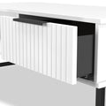 Callo Fluted 1 Drawer Coffee Table Matt White from Roseland Furniture
