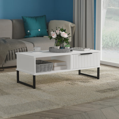 Callo Fluted 1 Drawer Coffee Table