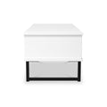 Callo Fluted 1 Drawer Coffee Table Matt White from Roseland Furniture