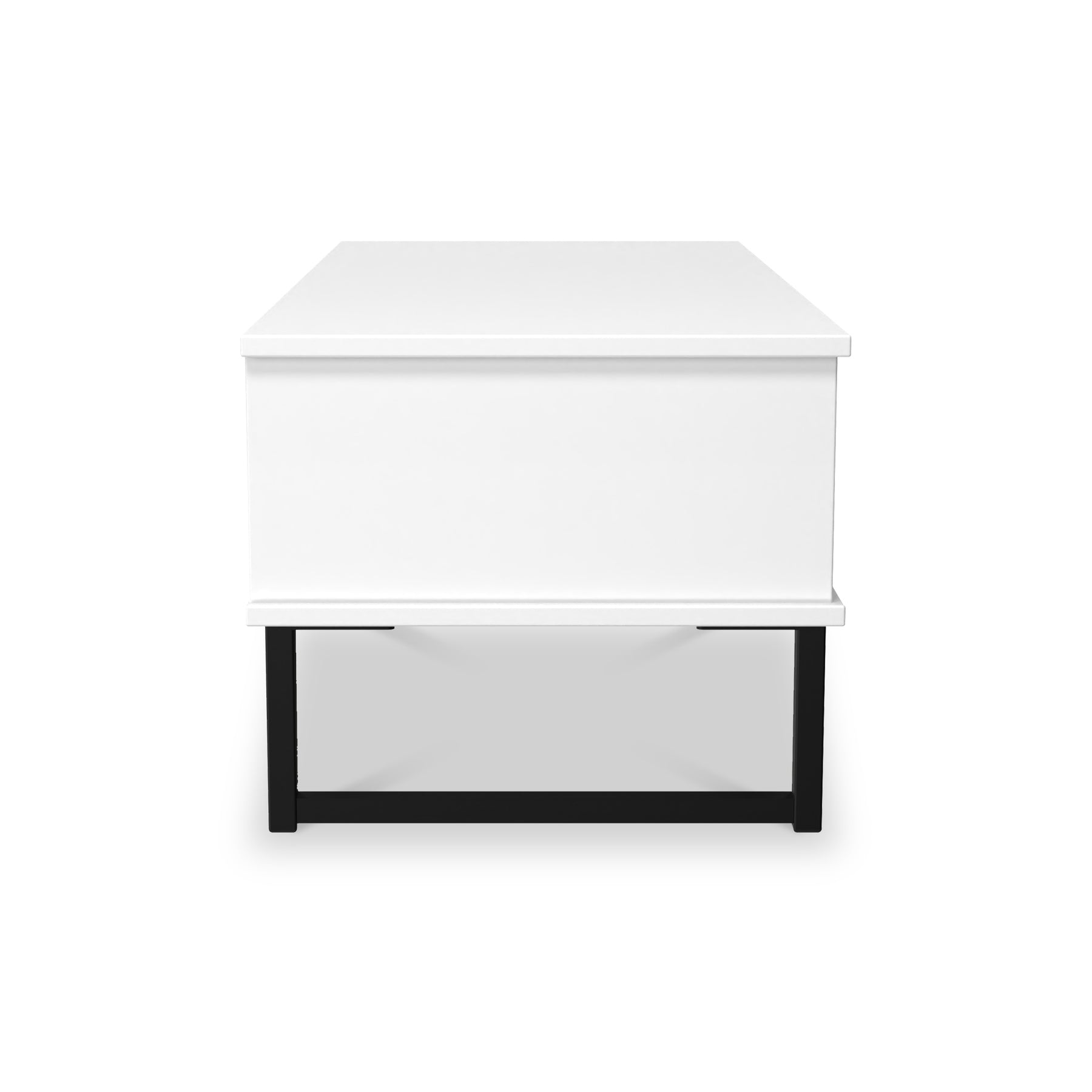 Callo Fluted 1 Drawer Coffee Table Matt White from Roseland Furniture