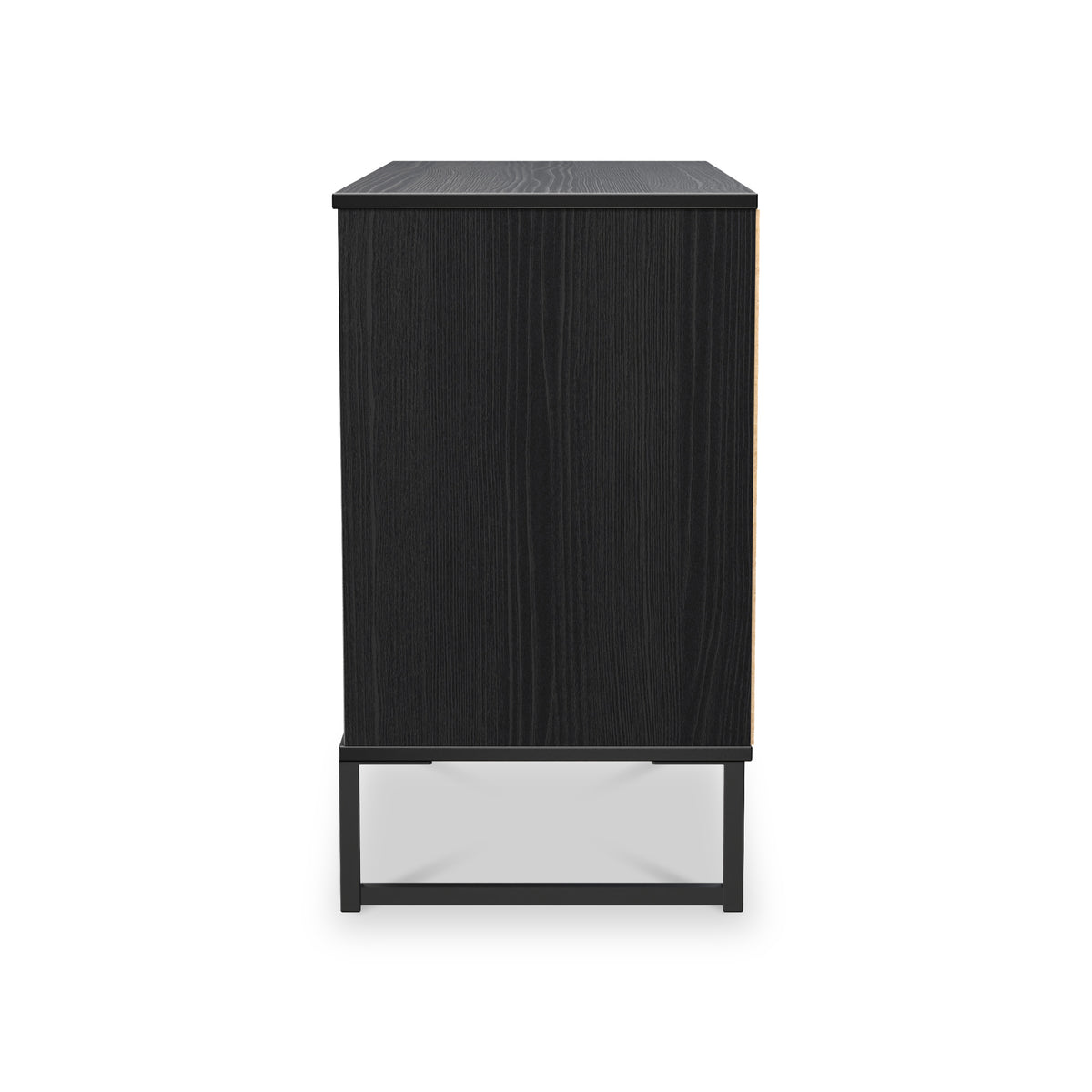 Callo Fluted 3 Drawer TV Unit Matt Black from Roseland Furniture