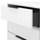 Callo Fluted 3 Drawer TV Unit Matt White from Roseland Furniture