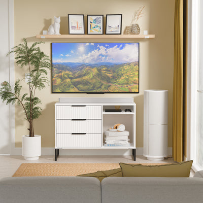 Callo Fluted 3 Drawer TV Unit