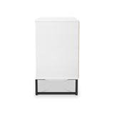 Callo Fluted 3 Drawer TV Unit Matt White from Roseland Furniture