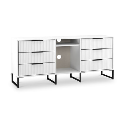 Callo Fluted 6 Drawer Sideboard