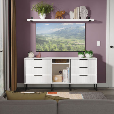 Callo Fluted 6 Drawer Sideboard