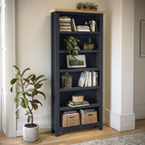 Farrow Charcoal Large Bookcase for living room