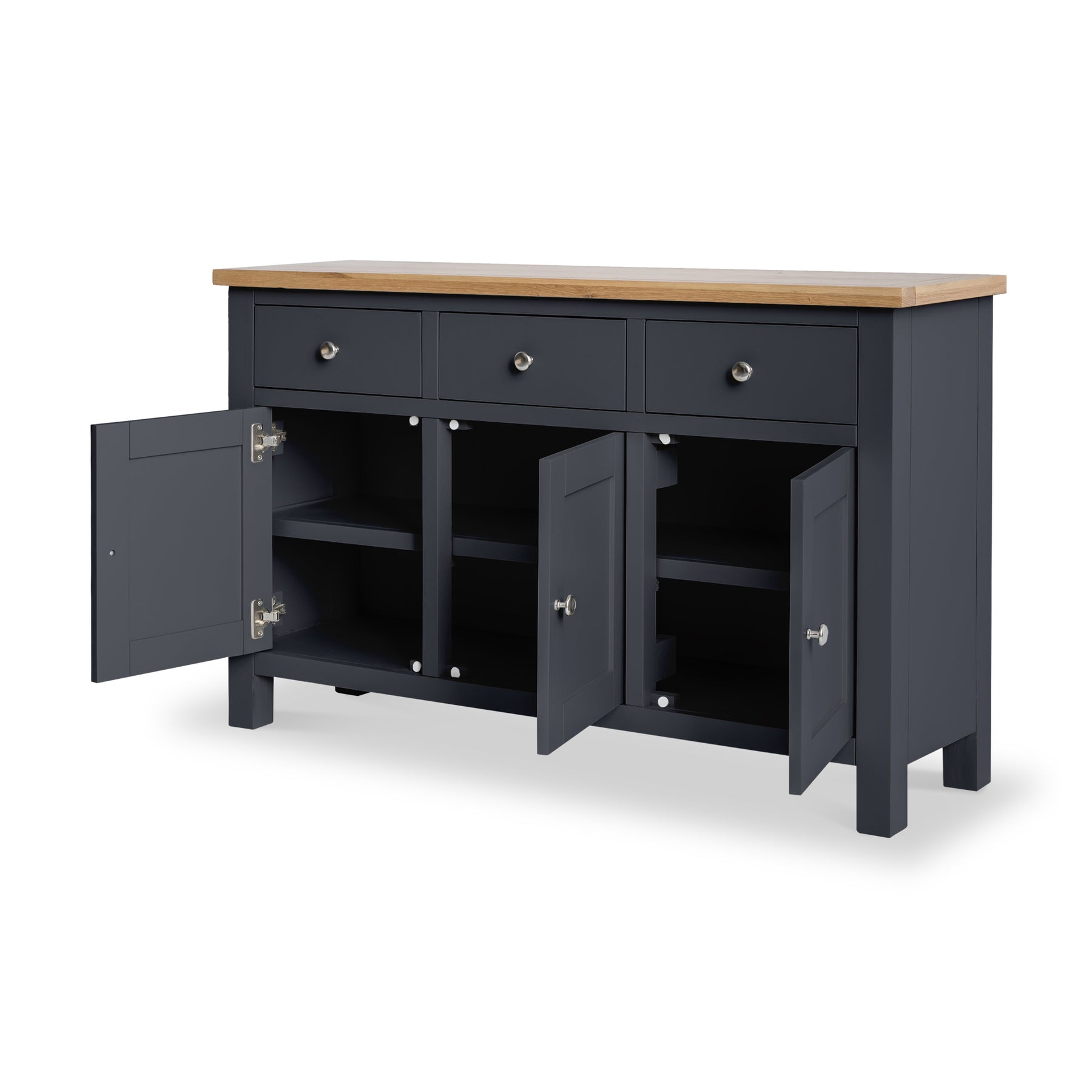 Farrow Charcoal Large Sideboard Cabinet by Roseland Furniture