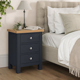 Farrow Charcoal Bedside Table from Roseland Furniture - Lifestyle Shot
