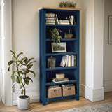 Farrow Navy Blue Large Bookcase for living room