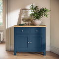 Farrow Navy Blue 2 Door Small Sideboard for Living Room