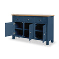 Farrow Navy Large Sideboard Cabinet by Roseland Furniture