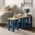 Farrow Navy Nest of 3 Tables from Roseland Furniture